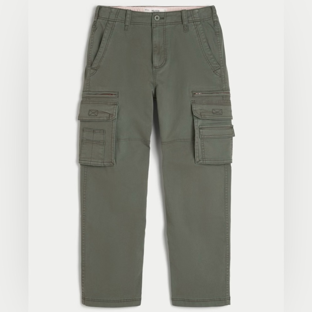 Hollister Men's Green Cargo Pants Size 32x32
